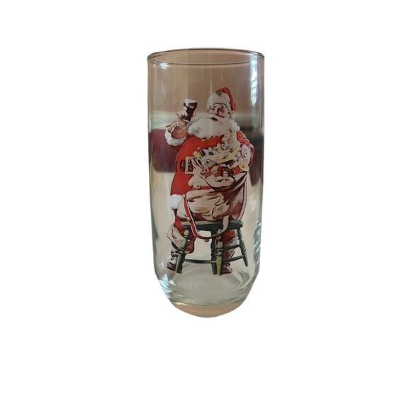 Vintage Coca Cola Coke Haddon Sundblom Santa Christmas 6" High Glass-‎ 1… - Picture 9 of 13